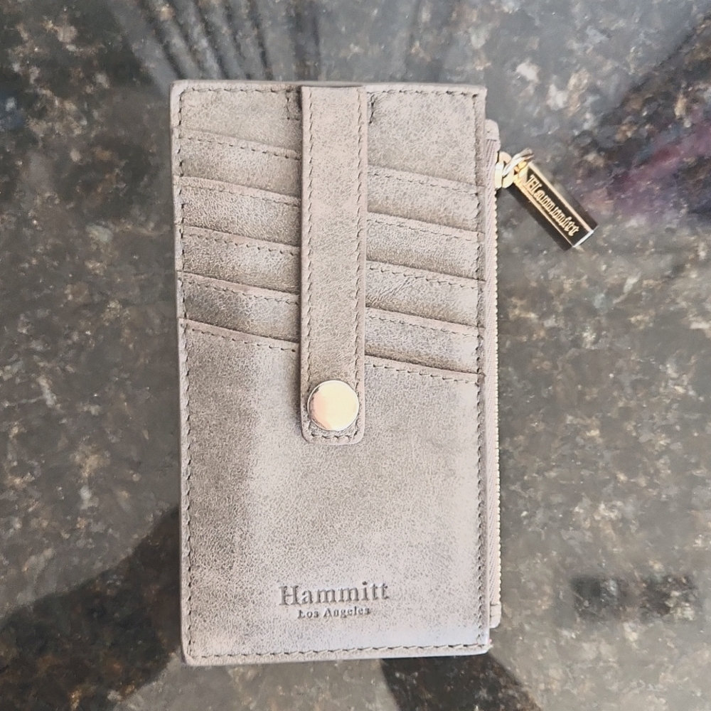 Hammitt gray card case wallet